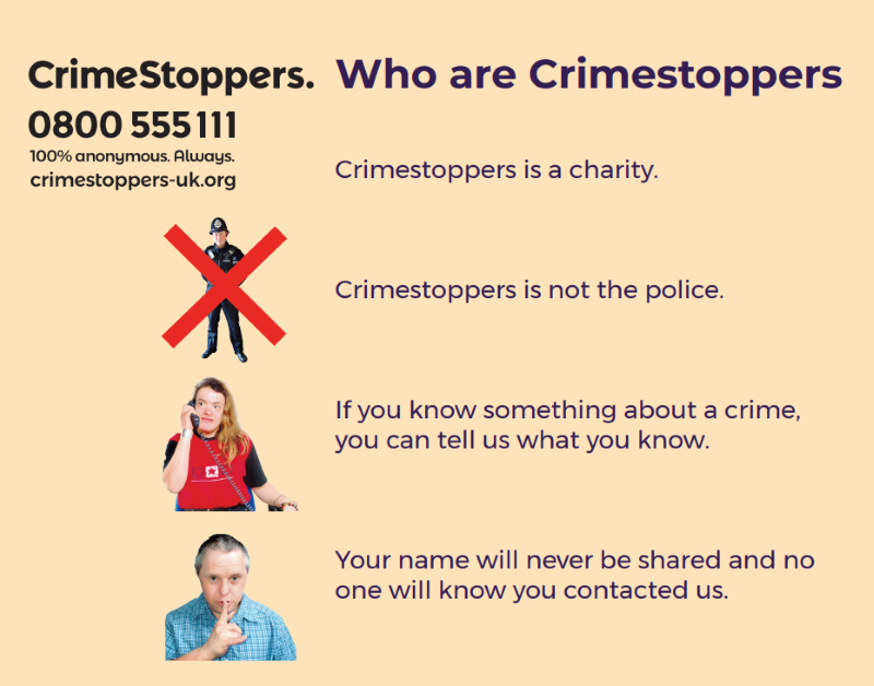 Easy Read leaflet about Crimestoppers
