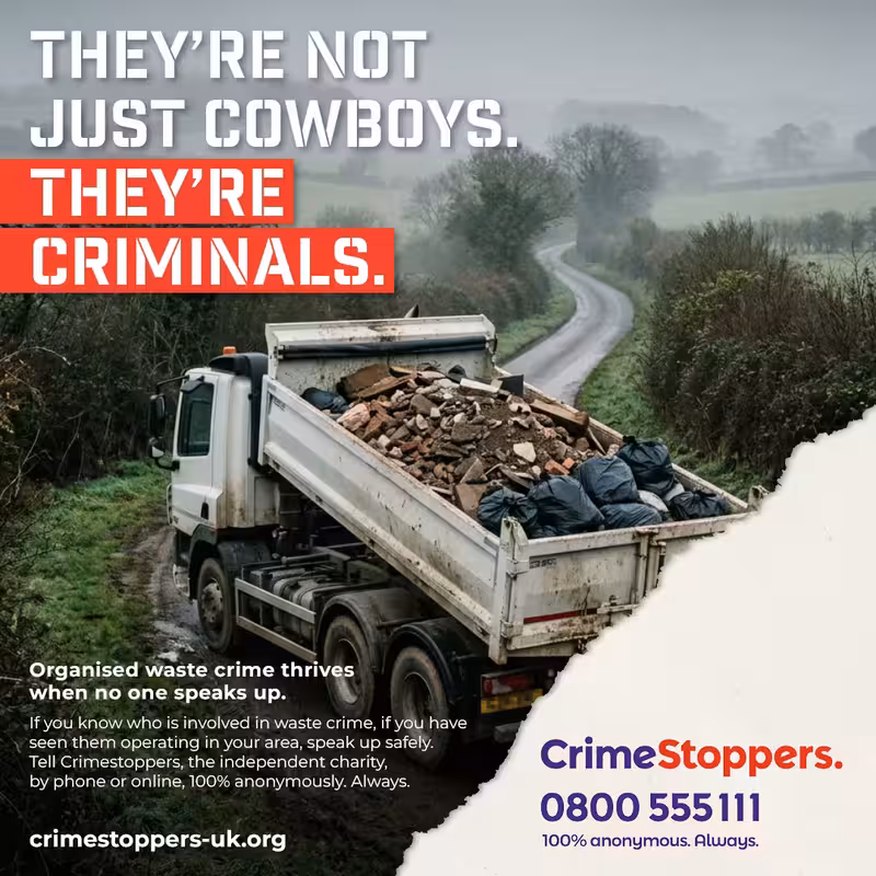 Illegal waste dumping is not a nuisance. It is a crime.