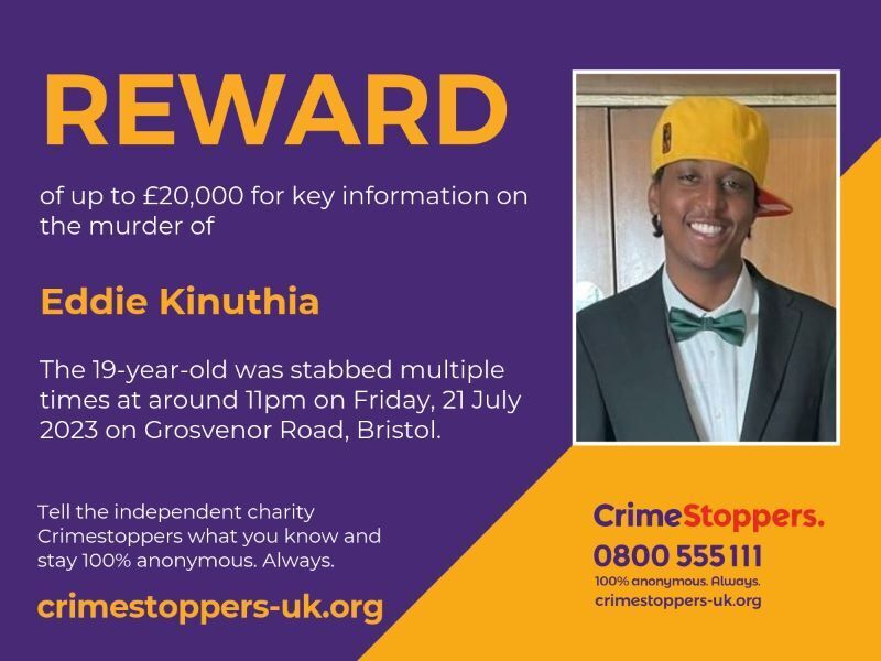 Reward to catch killer of Bristol teenager on six-month anniversary