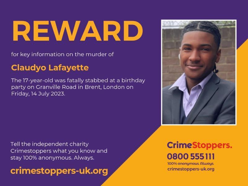 Birthday party murder of London teenager one year ago prompts £20K reward