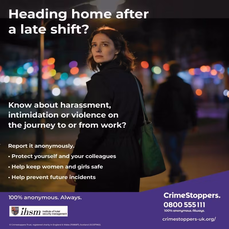 Your safety matters - supporting hotel staff through anonymous reporting