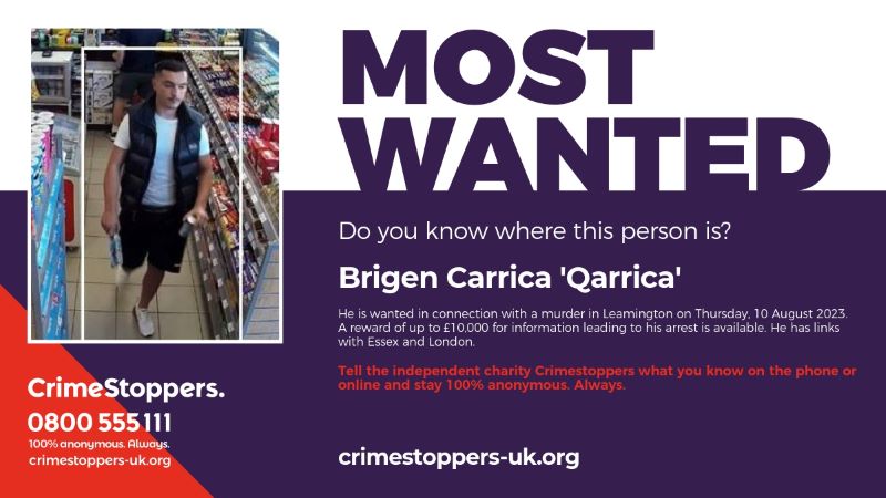 Bounty of £10,000 for each of three men wanted urgently over Warwickshire  murder | Crimestoppers