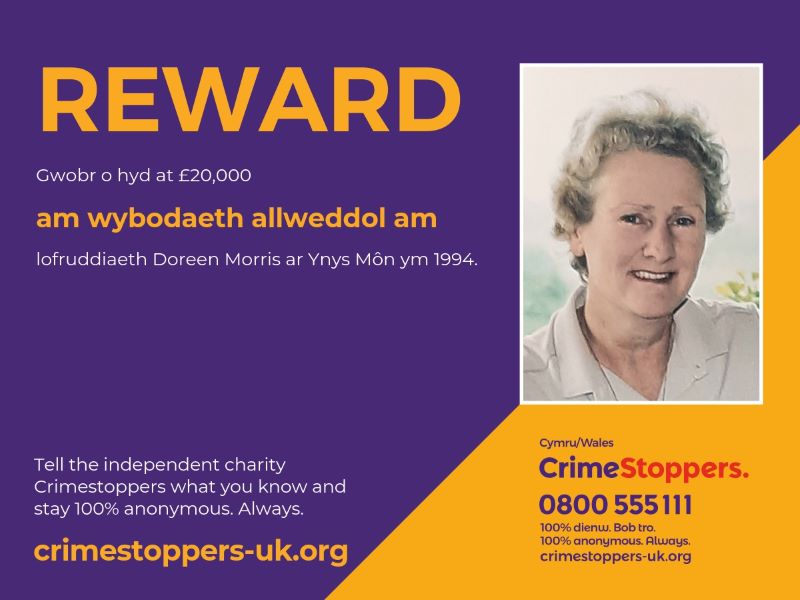 Doreen Morris Crimestoppers reward