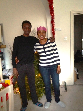 Ola Raji with his Mum