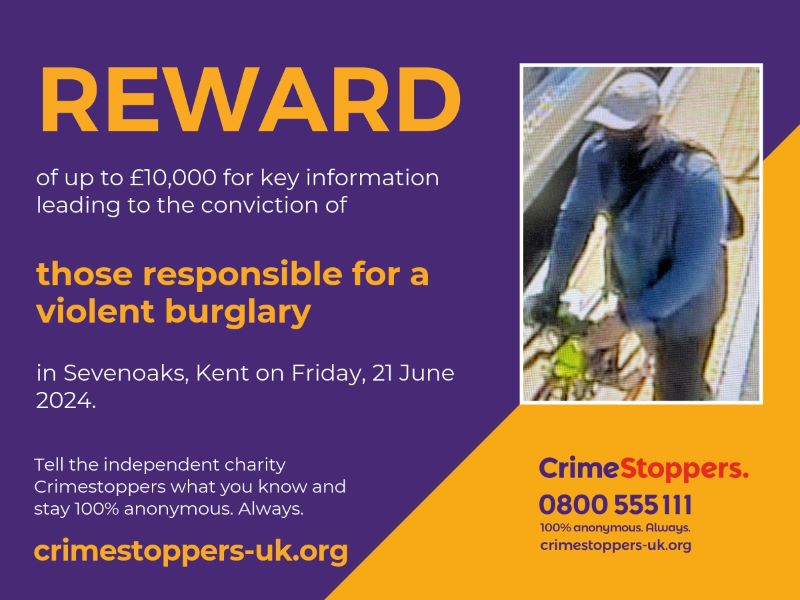 Kent violent burglary reward appeal