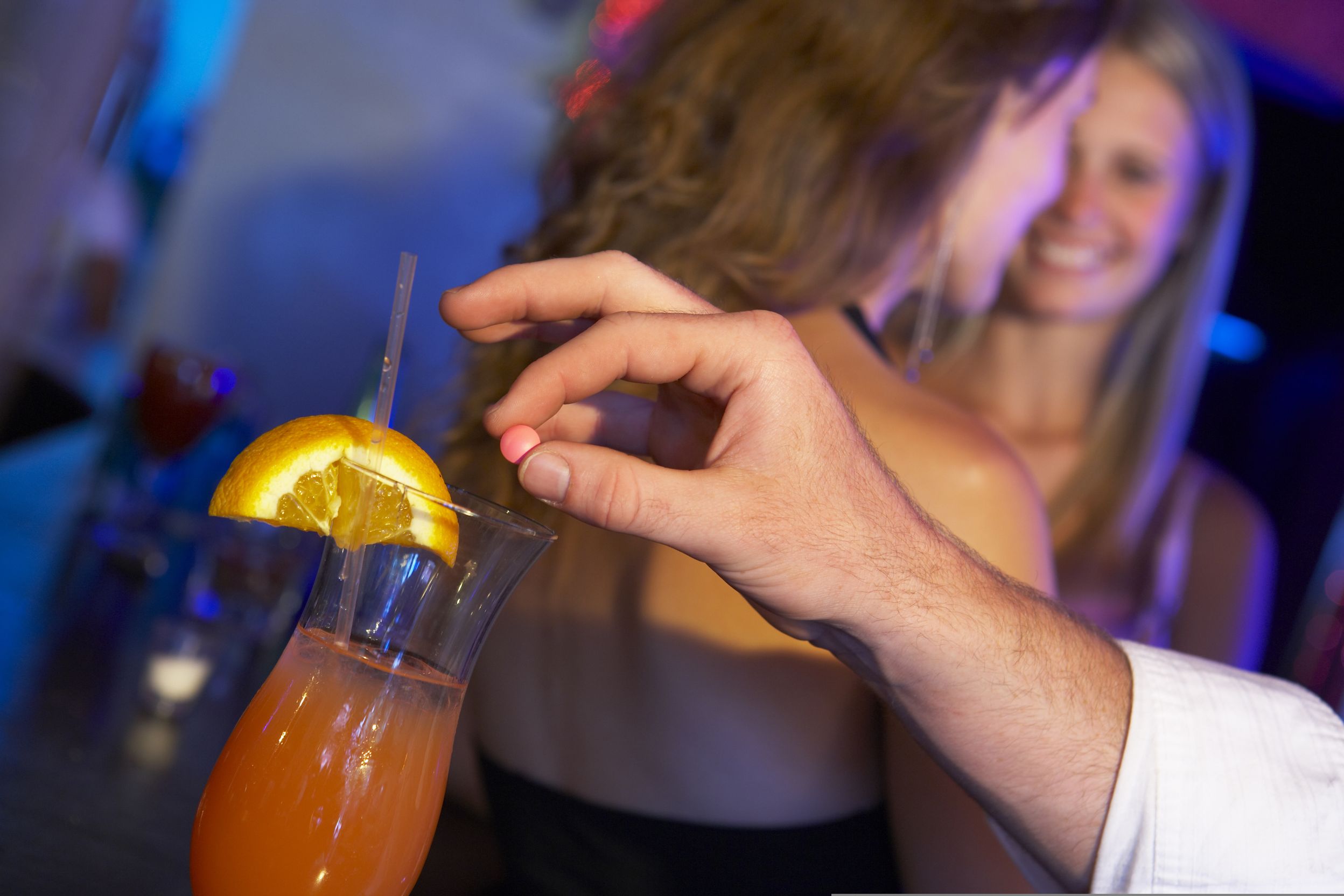 A drink being spiked