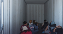Immigrants in container