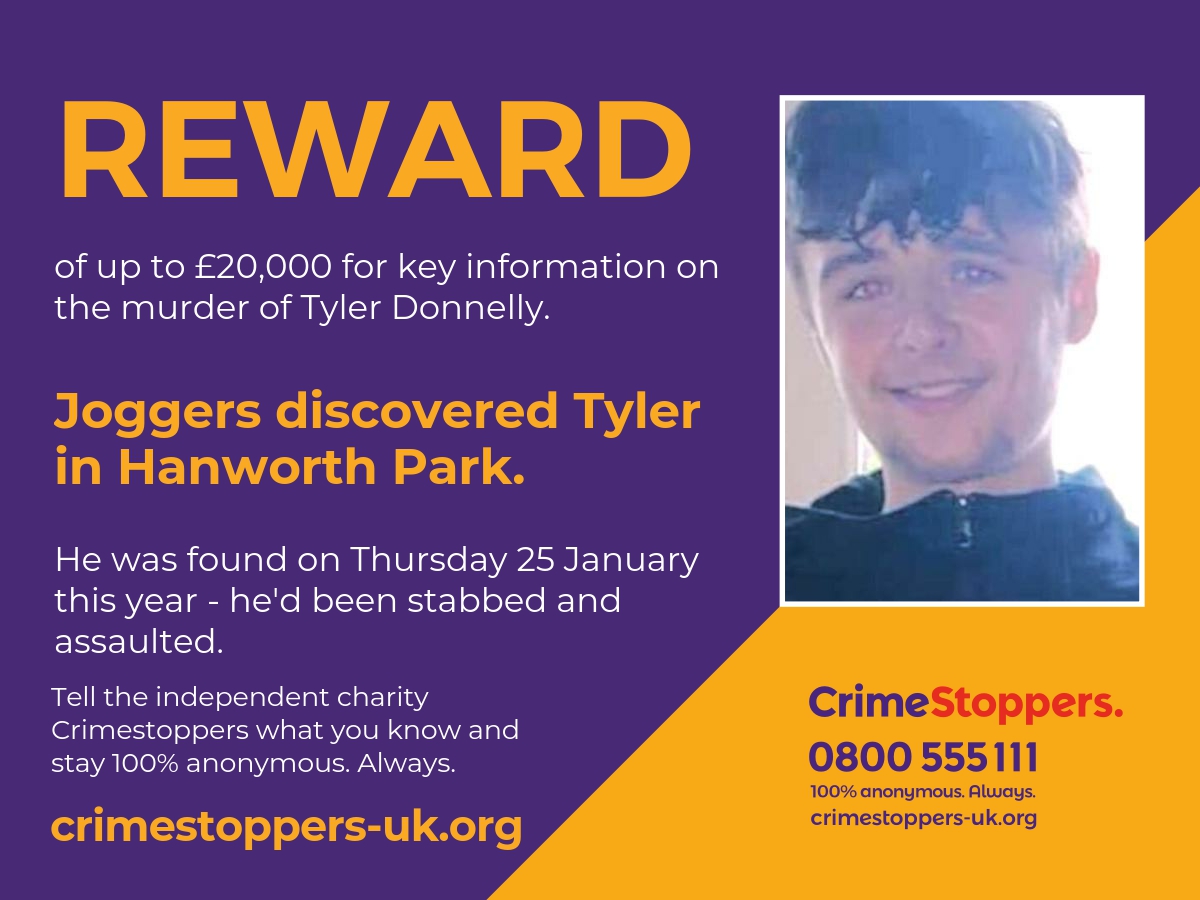 Reward artwork: Tyler Donnelly, murder victim