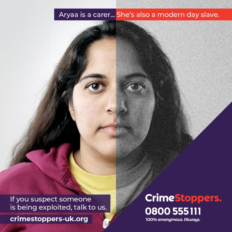 if you suspect someone is being exploited, you can tell Crimestoppers anonymously