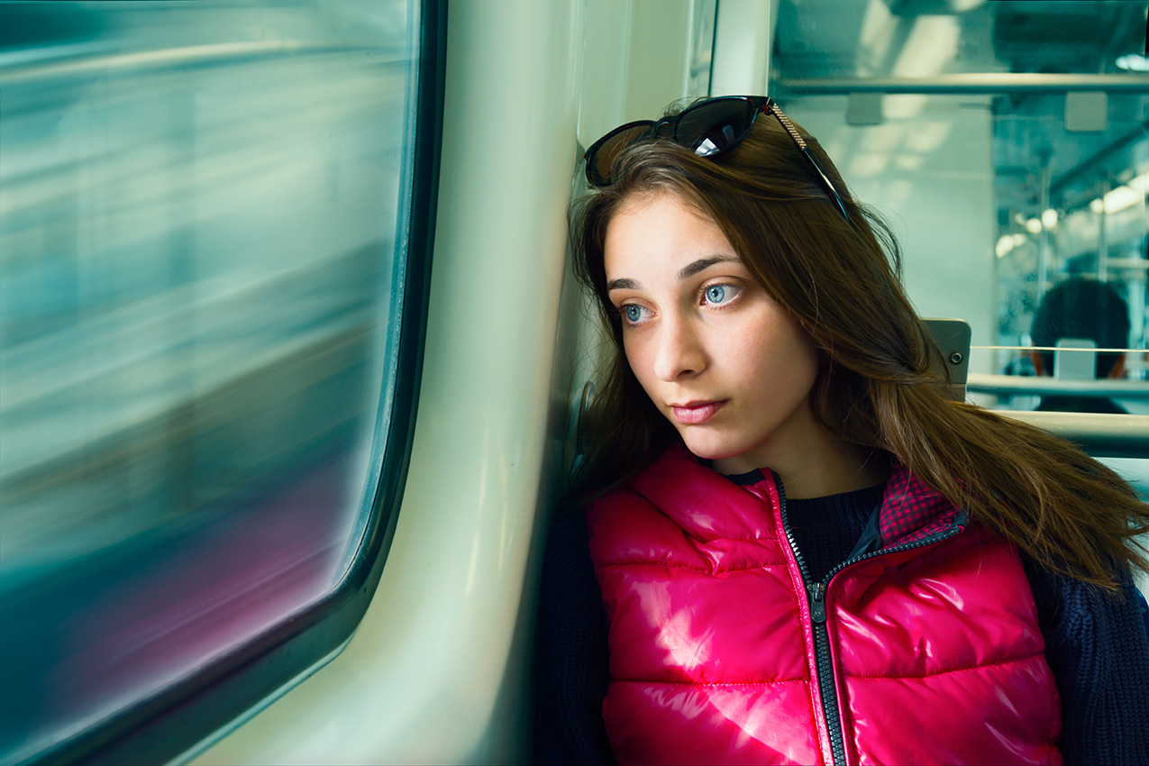 Girl on a train