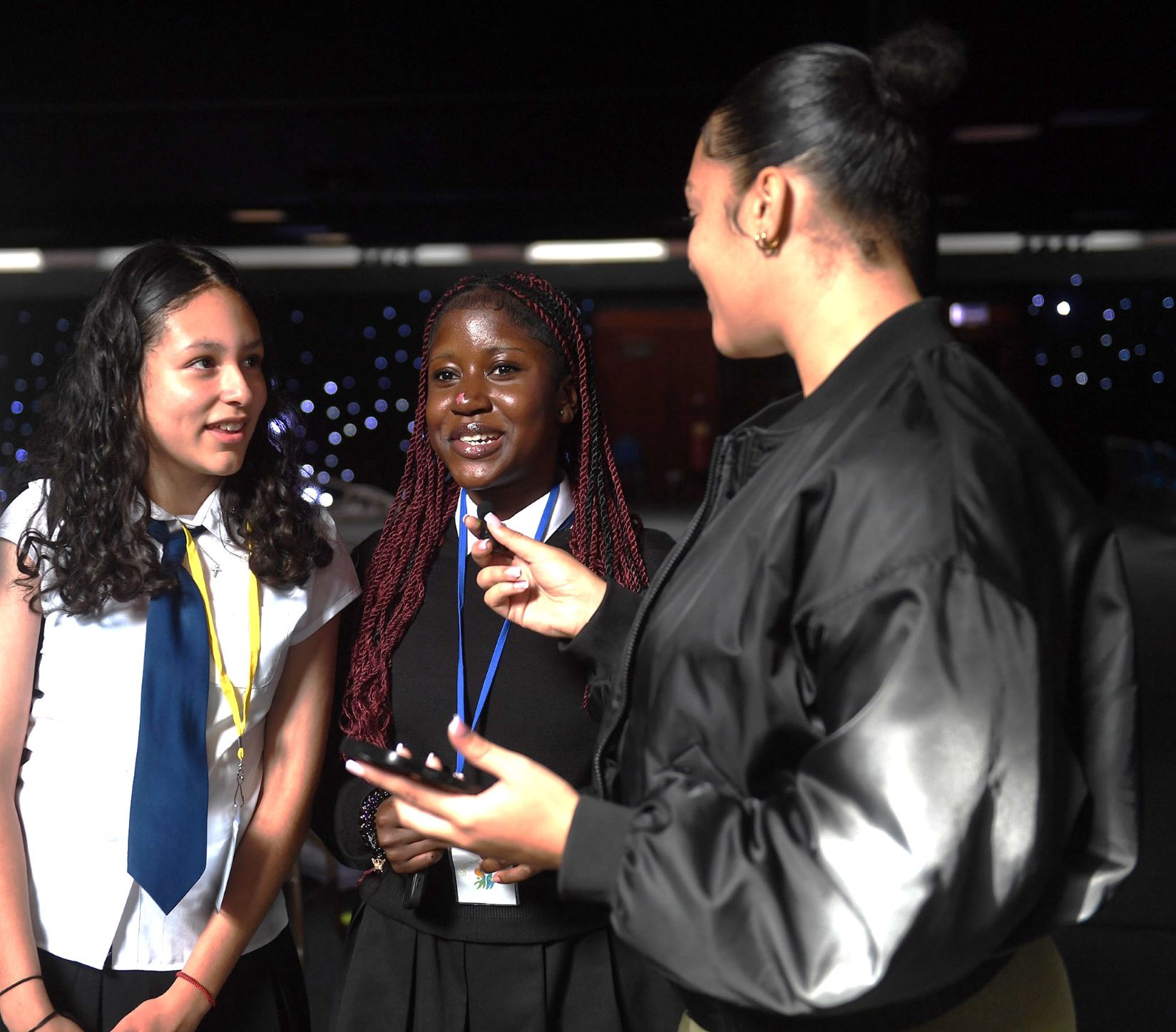 Fearless Digital Media Officer Natalia Ainsworth chats with some event attendees