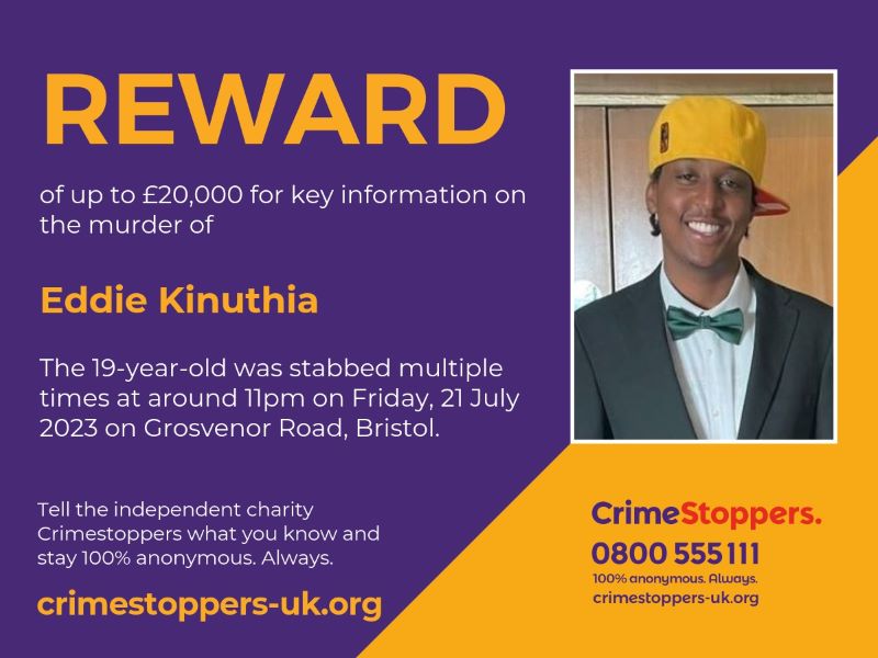Eddie Kinuthia Crimestoppers murder information reward
