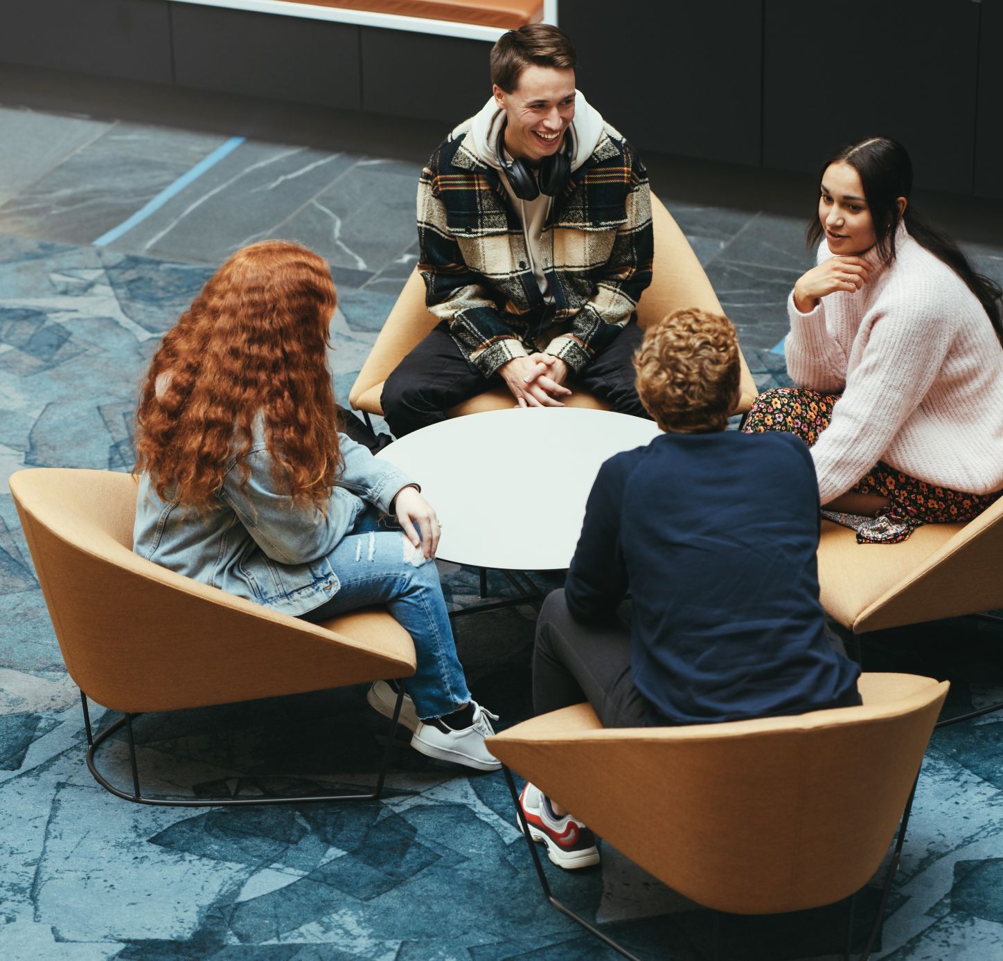 Students at a table