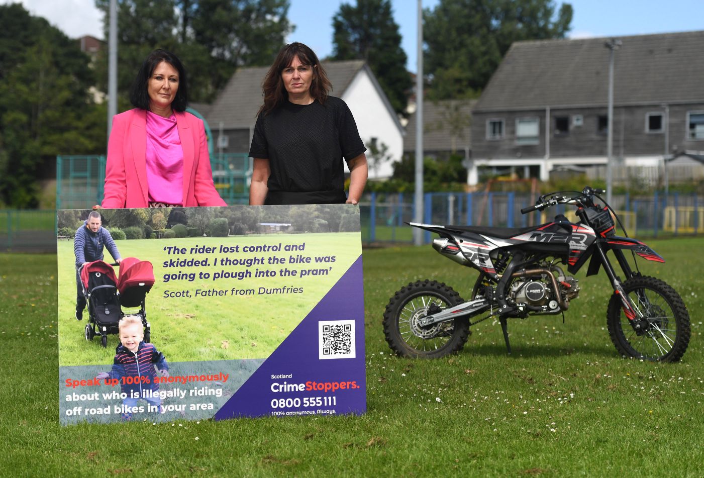 Victims and Community Safety Minister Siobhian Brown, left, with Angela Parker, National Manager Crimestoppers Scotland, pictured at the campaign launch