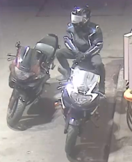 The suspect on a motorbike