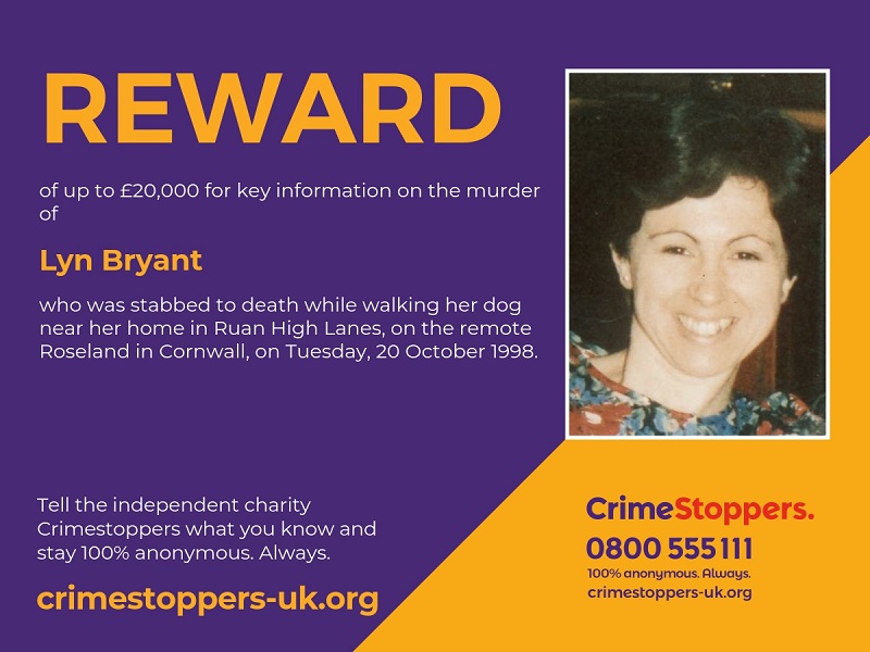 Lyn Bryant murder Crimestoppers information reward