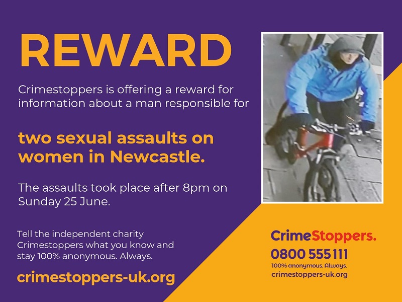 Newcastle sexual assaults Crimestoppers reward