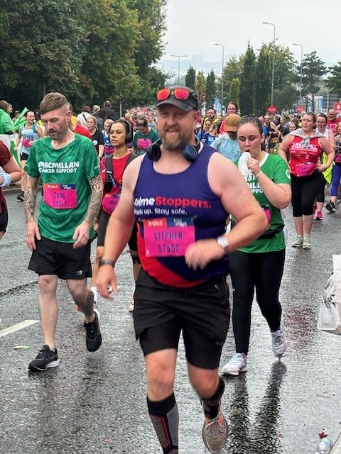 Steve Shackell running the 2024 Great North Run