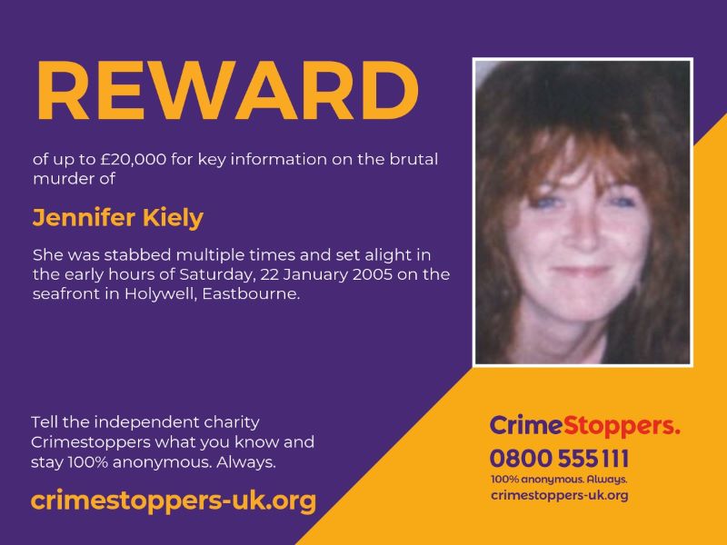 Crimestoppers Jennifer Kiely murder information reward