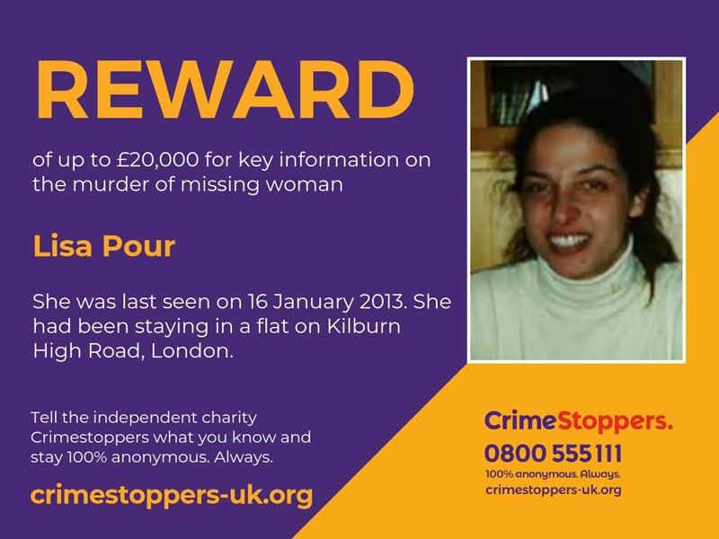 Lisa Pour Crimestoppers murder information appeal