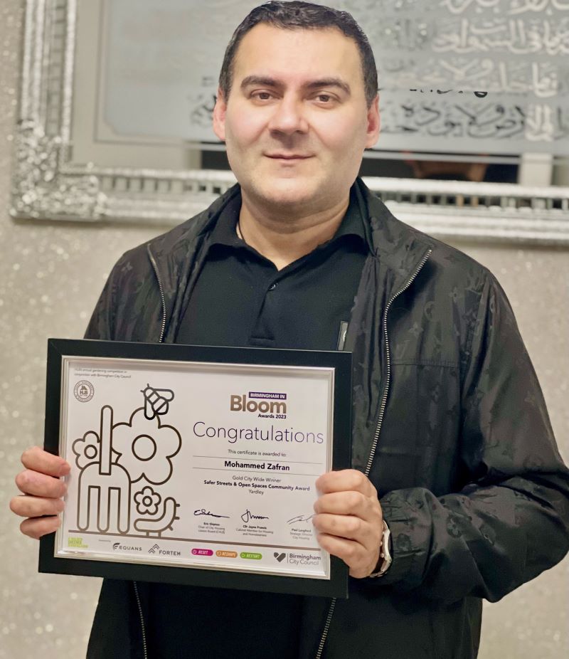 West Midlands Volunteer Crimestoppers Chair wins Birmingham in Bloom and Neighbourhood Recognition Award