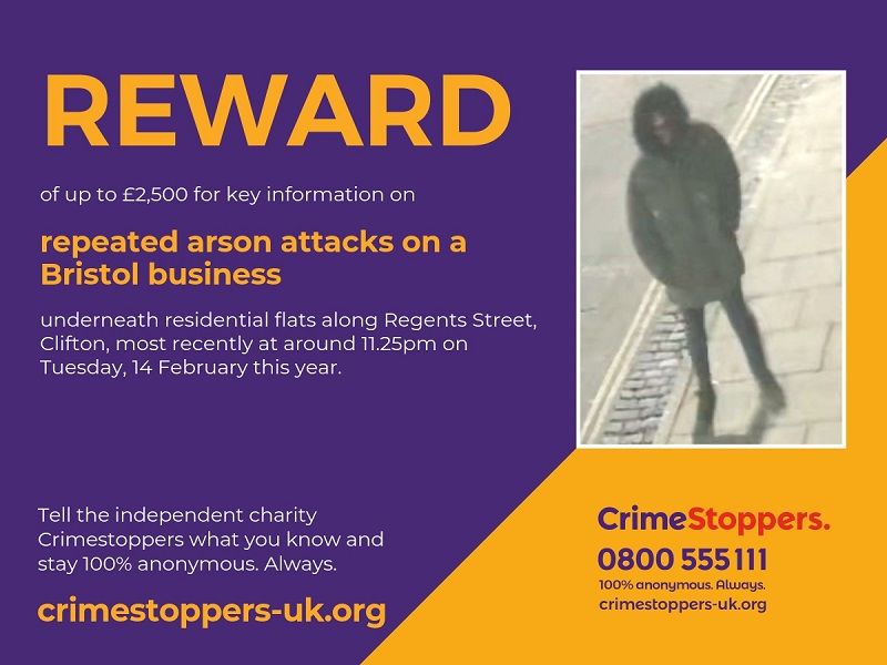 Crimestoppers repeated arson attacks reward