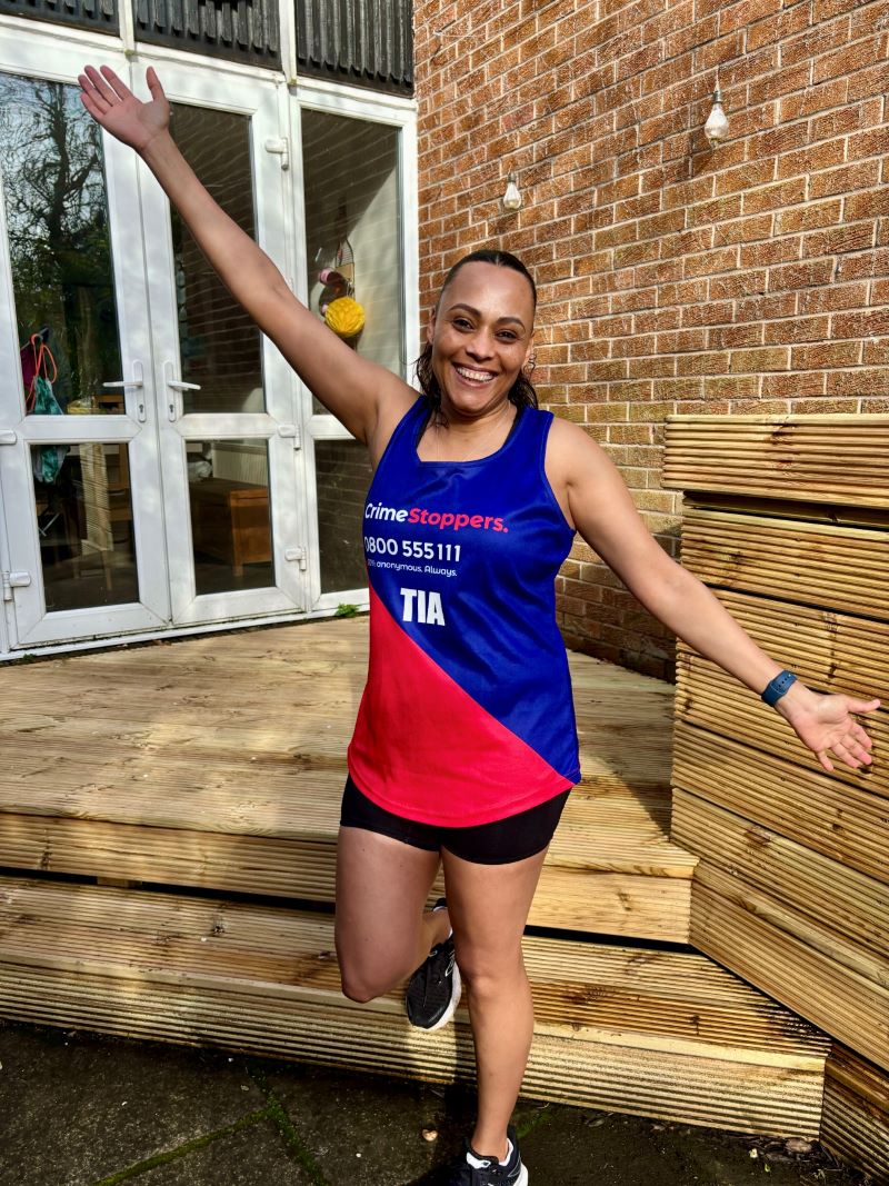 Tia running London Marathon for Crimestoppers