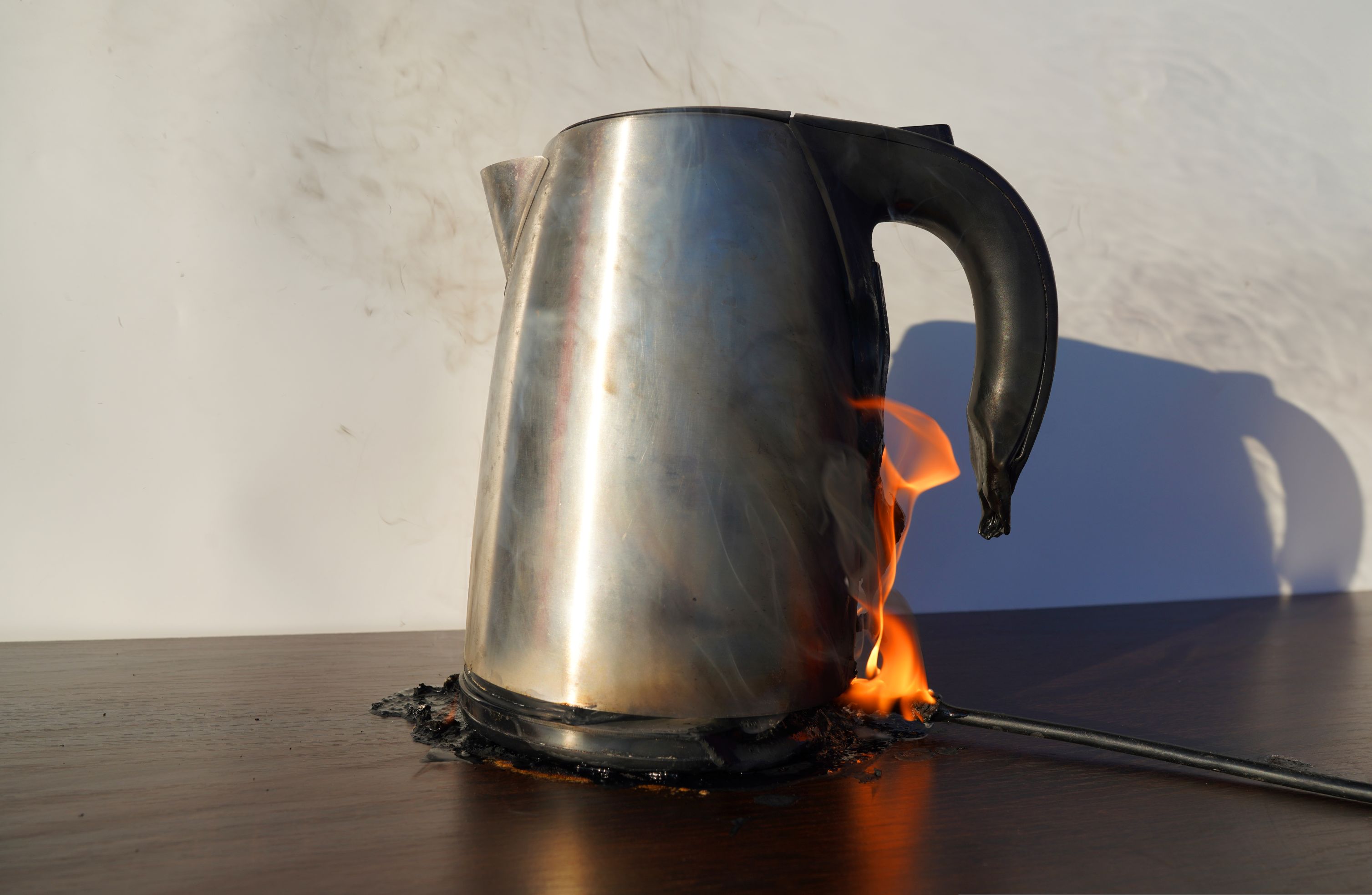 Burning kettle