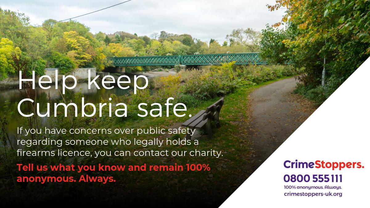 Help keep Cumbria safe graphic